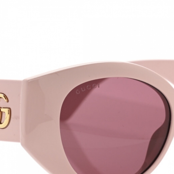 Gucci GG0809S Oversized Pink Quilted Cat Eye Sunglasses Pink Lens main image 4